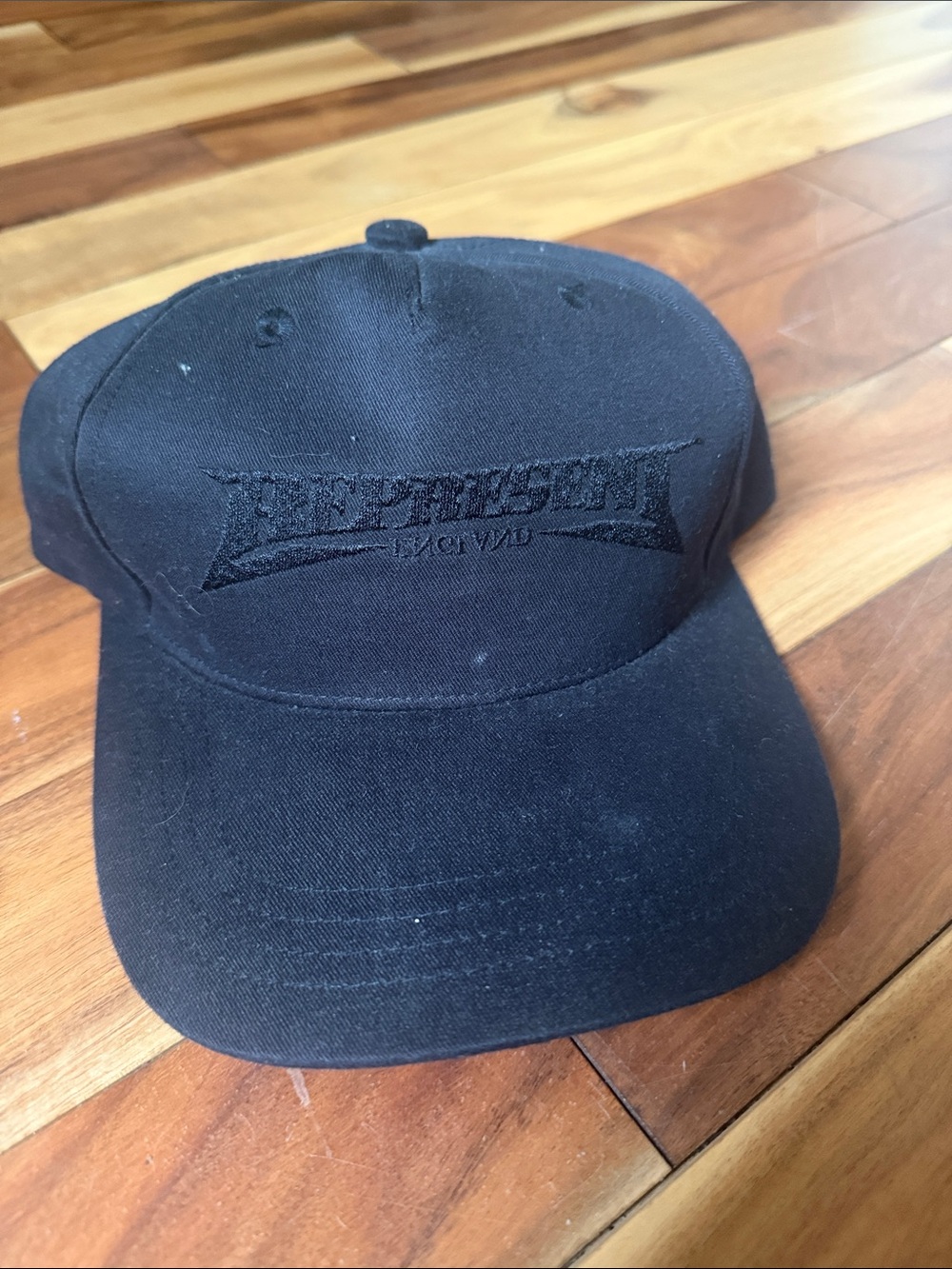 Represent Black Embroidered Logo Baseball Cap -